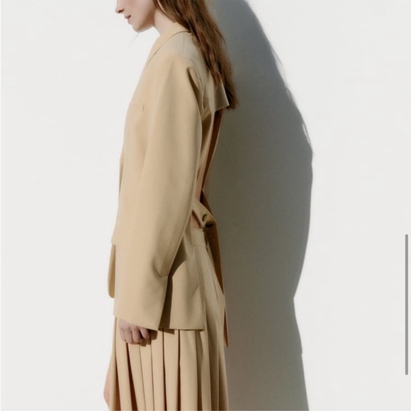 ZARA MENSWEAR STYLE BLAZER WITH OPEN BACK size s new without tags - Picture 6 of 8